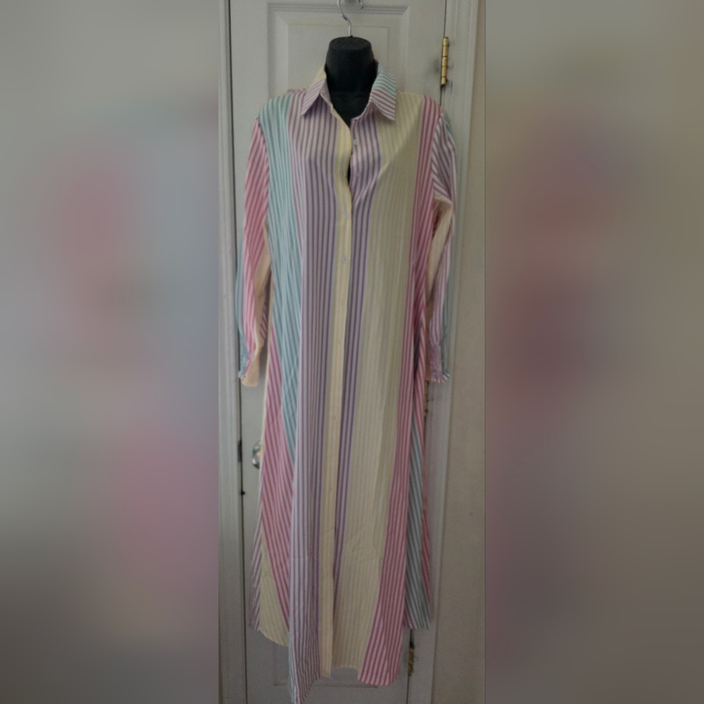 Striped Multicolor Maxi Dress